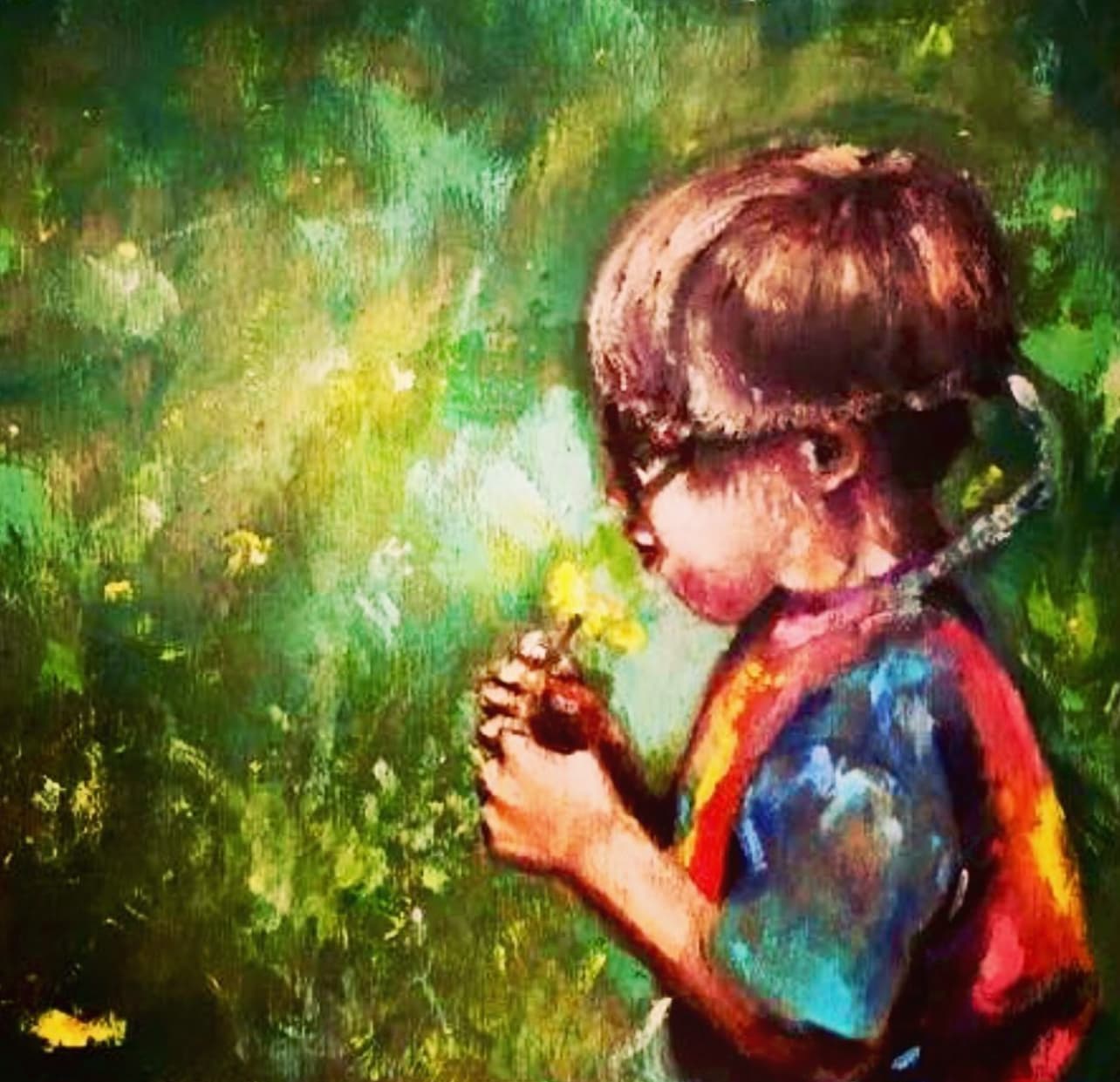 Child With Flower Artwork