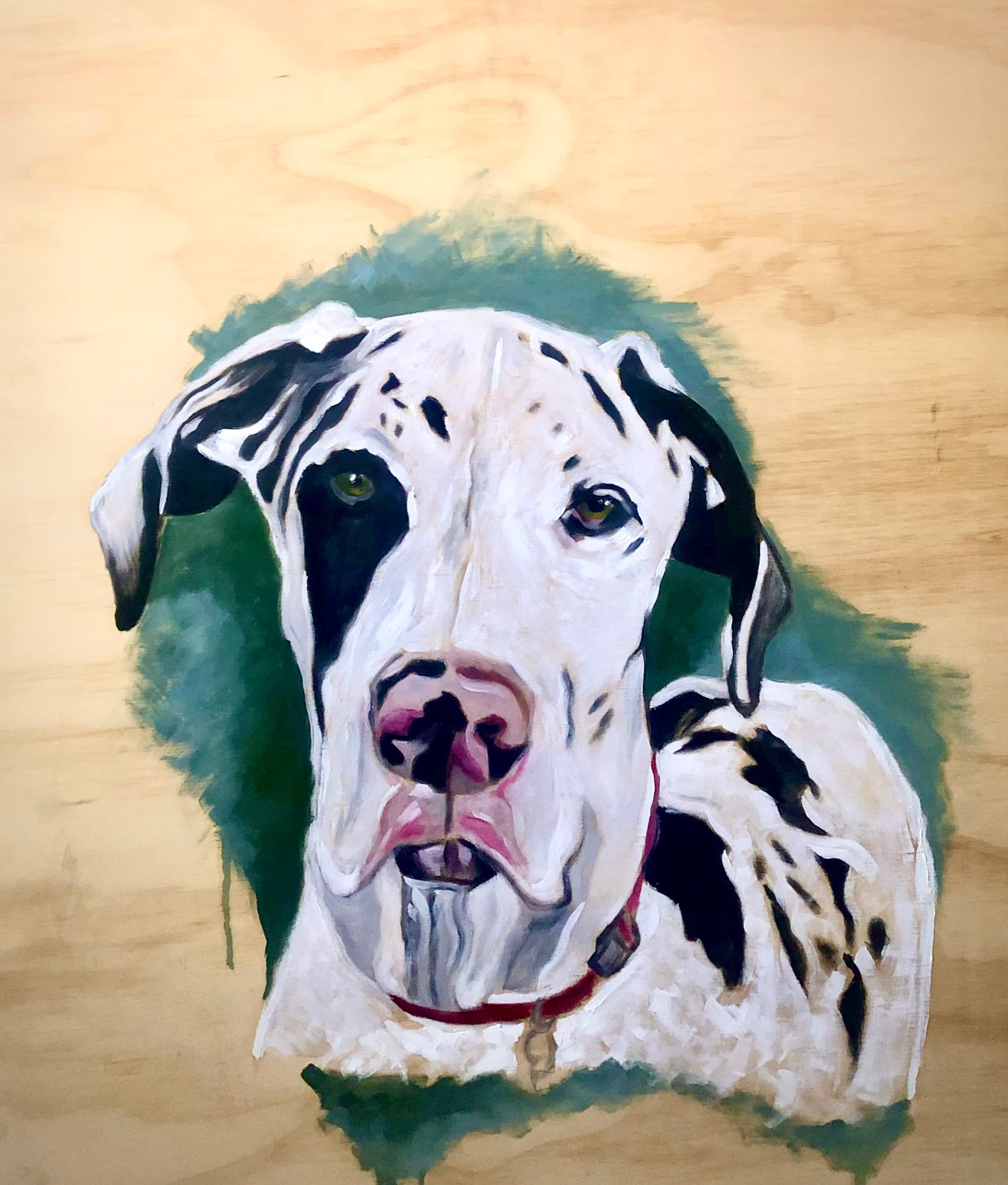 Dane On Wood Panel Artwork